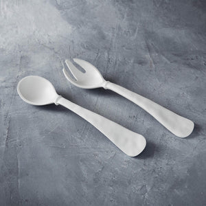 VIDA NUBE LARGE SALAD SERVERS, WHITE