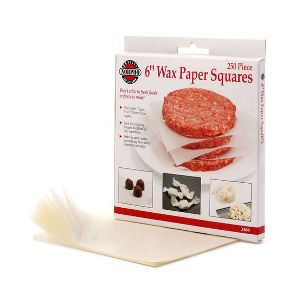 WAX PAPER SQUARES, 6 INCH