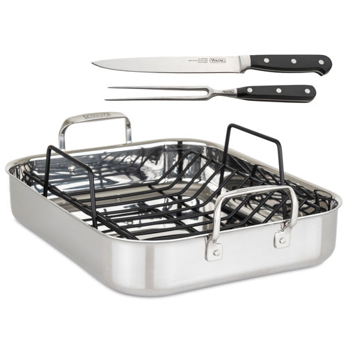 All-Clad Stainless-Steel Nonstick Roasting Pan with Rack