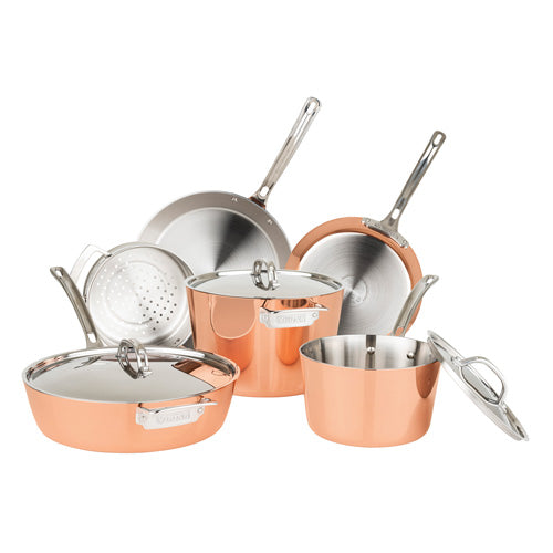 VIKING 9pc COPPER 4-PLY CONTEMPORARY COOKWARE SET