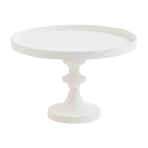 SMALL WHITE METAL PEDESTAL disc