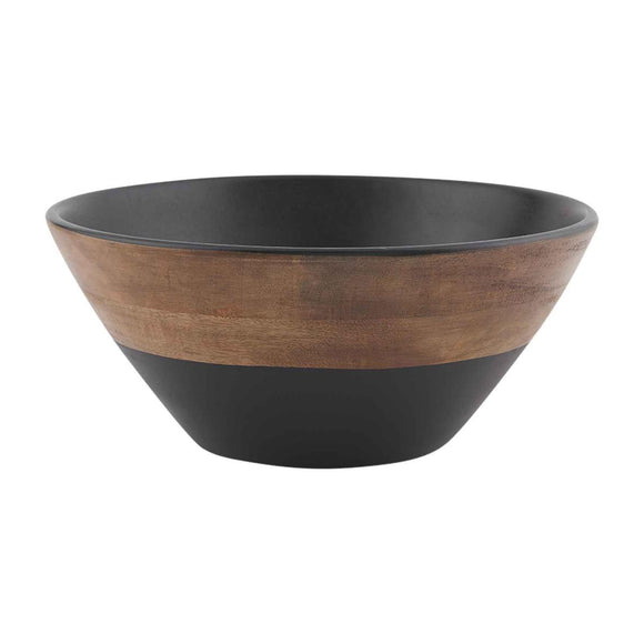 BLACK TWO-TONE SERVING BOWL, SMALL