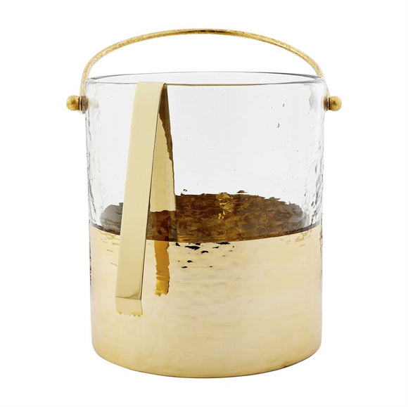 GOLD HAMMERED ICE BUCKET