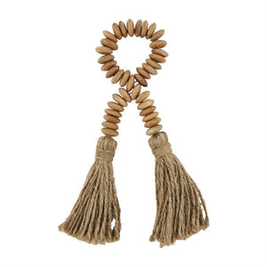 BEADED NAPKIN RING w/ TASSEL