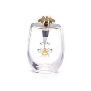 BEE STEMLESS WINE GLASS & WINE STOPPER