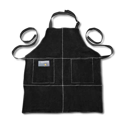 BLACK LEATHER GRILL APRON