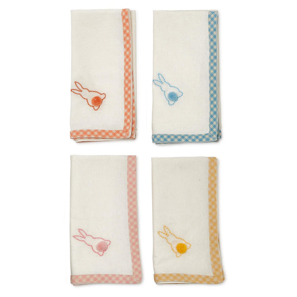 COTTONTAIL EMBROIDERED CLOTH NAPKINS, SET OF 4