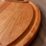 CHERRY OVAL GRILLING BOARD WITH HANDLES