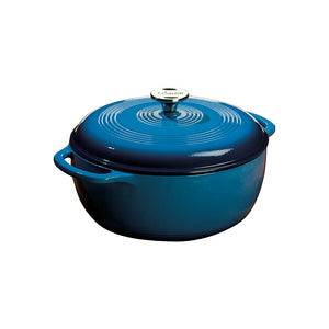 LODGE 6 QT ENAMELED DUTCH OVEN BLUE