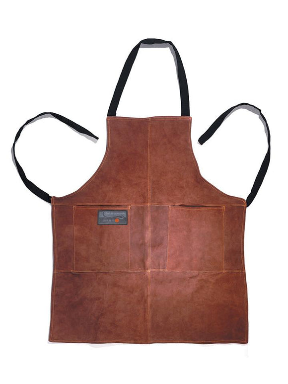 BROWN LEATHER GRILL APRON