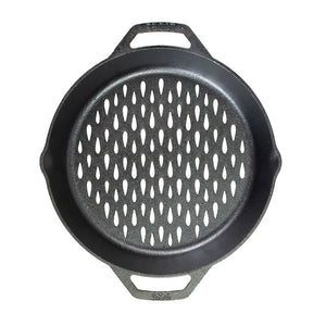 LODGE 12" CAST IRON DUAL HANDLE GRILL BASKET