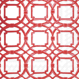 COURTYARD RED LUNCH NAPKIN