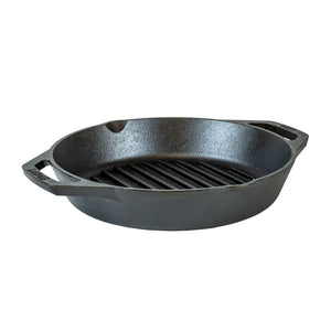LODGE 10.25" CAST IRON GRILL PAN, DUAL HANDLE