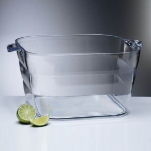 BIG SQUARE PARTY TUB, CLEAR