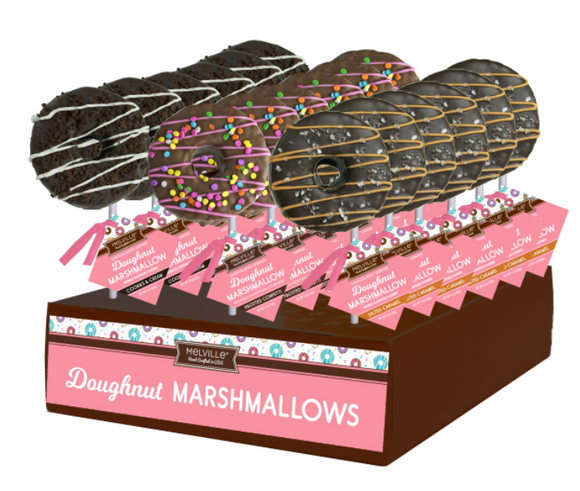 CHOCOLATE DIPPED MARSHMALLOW DOUGHNUTS, ASSORTED