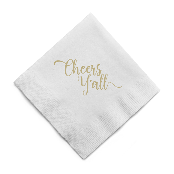Cheers Y'all Cocktail Napkins