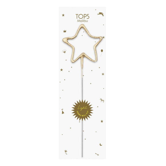 GOLD SPARKLER PARTY CANDLE, STAR