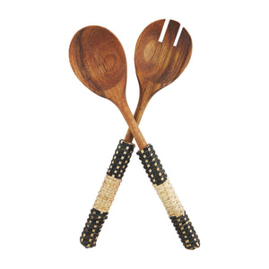 BLACK WOVEN SERVING UTENSILS disc