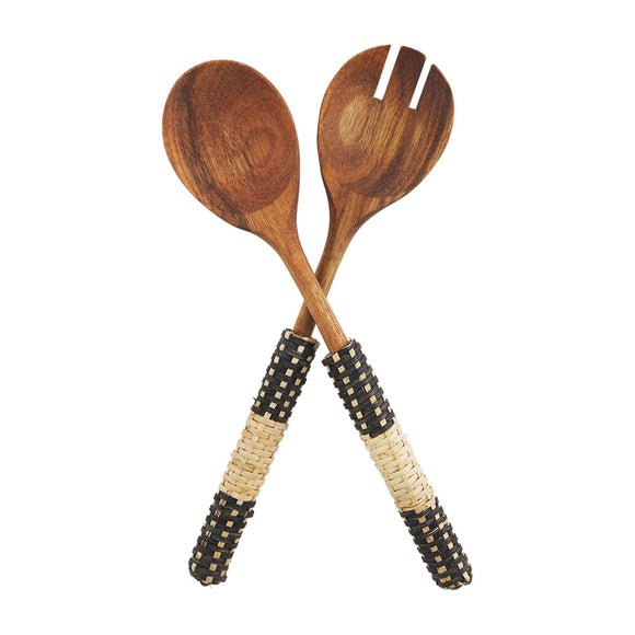 BLACK WOVEN SERVING UTENSILS disc