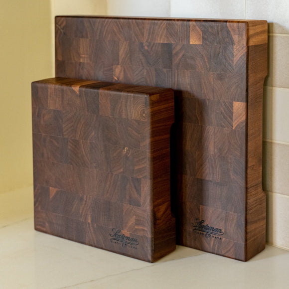 END GRAIN WALNUT BUTCHER BLOCK - LARGE